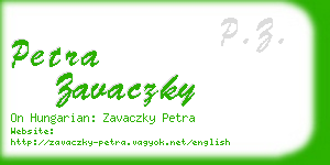 petra zavaczky business card